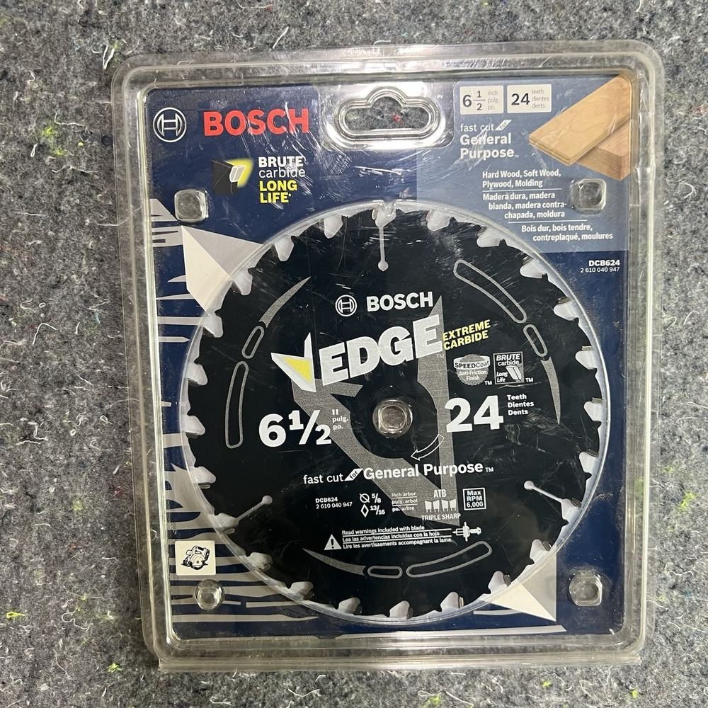 Bosch DCB624 6-1/2" 24-Tooth Edge Circular Saw Blade General Purpose New
